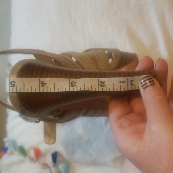 Coach Brynne Leather Strappy Sandal Chunky Heels - Picture 12 of 12